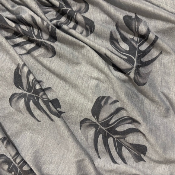 tropical palm leaf print dress size large - Picture 4 of 5